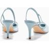imageCoutgo Womens Mesh Slingback Heels Pointed Toe High Heels Pumps Slip On Party Dress ShoesBlue