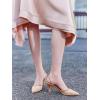 imageCoutgo Womens Mesh Slingback Heels Pointed Toe High Heels Pumps Slip On Party Dress ShoesNude