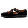 imageCoutgo Womens Ballet Flats Comfortable Closed Round Toe Criss Cross Ankle Strap Dress Dance Flat ShoesBlack