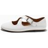 imageCoutgo Womens Ballet Flats Comfortable Closed Round Toe Criss Cross Ankle Strap Dress Dance Flat ShoesWhite