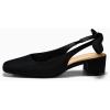 imageCoutgo Womens Chunky Low Heels Bow Slingback Pumps Closed Square Toe Wedding Party Dress ShoesBlack
