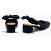 imageCoutgo Womens Chunky Low Heels Bow Slingback Pumps Closed Square Toe Wedding Party Dress ShoesNavy