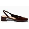 imageCoutgo Womens Chunky Low Heels DOrsay Slingback Pumps Closed Square Toe Work Office Dress ShoesDark Brown