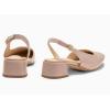 imageCoutgo Womens Chunky Low Heels DOrsay Slingback Pumps Closed Square Toe Work Office Dress ShoesKhaki