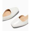 imageCoutgo Womens Chunky Low Heels DOrsay Slingback Pumps Closed Square Toe Work Office Dress ShoesWhite
