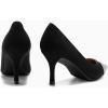 imageCoutgo Womens Closed Pointed Toe Pumps Heart Stiletto High Heels Wedding Bride Dress ShoesBlack