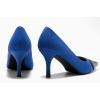 imageCoutgo Womens Closed Pointed Toe Pumps Heart Stiletto High Heels Wedding Bride Dress ShoesBlue