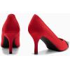 imageCoutgo Womens Closed Pointed Toe Pumps Heart Stiletto High Heels Wedding Bride Dress ShoesRed