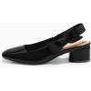 imageCoutgo Womens Low Block Heels Slingback Bow Closed Square Toe Slip On Work Pumps Dress ShoesBlack