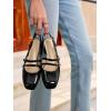 imageCoutgo Womens Mary Jane Chunky Low Heels Slingback Pumps Closed Square Toe Wedding Dress ShoesBlack