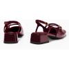 imageCoutgo Womens Mary Jane Chunky Low Heels Slingback Pumps Closed Square Toe Wedding Dress ShoesDark Red