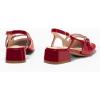 imageCoutgo Womens Mary Jane Chunky Low Heels Slingback Pumps Closed Square Toe Wedding Dress ShoesRed