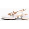 imageCoutgo Womens Mary Jane Chunky Low Heels Slingback Pumps Closed Square Toe Wedding Dress ShoesWhite