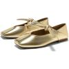 imageCoutgo Womens Mary Jane Flats Bow Square Toe Ballet Flats Dressy Comfortable Slip on Flat ShoesGold