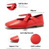imageCoutgo Womens Mary Jane Flats Bow Square Toe Ballet Flats Dressy Comfortable Slip on Flat ShoesRed