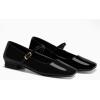 imageCoutgo Womens Mary Jane Flats Closed Square Toe Ballet Flat Dressy Comfortable Slip on ShoesBlack