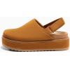 imageCoutgo Womens Platform Clogs Adjustable Strap Slip on Mules Shoes Comfortable Fall SandalsBrown