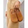 imageCoutgo Womens Platform Clogs Adjustable Strap Slip on Mules Shoes Comfortable Fall SandalsBrown