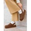 imageCoutgo Womens Platform Clogs Adjustable Strap Slip on Mules Shoes Comfortable Fall SandalsDark Brown