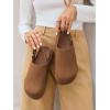 imageCoutgo Womens Platform Clogs Adjustable Strap Slip on Mules Shoes Comfortable Fall SandalsDark Brown