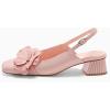 imageCoutgo Womens Slingback Chunky Heels Flower Closed Square Toe Pumps Work Dress ShoesPink
