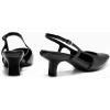 imageCoutgo Womens Slingback Kitten Heels Closed Pointed Toe Pumps Ankle Strap Work Dress ShoesBlack