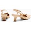 imageCoutgo Womens Slingback Kitten Heels Closed Pointed Toe Pumps Ankle Strap Work Dress ShoesKhaki
