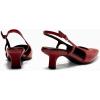 imageCoutgo Womens Slingback Kitten Heels Closed Pointed Toe Pumps Ankle Strap Work Dress ShoesRed