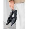 imageCoutgo Womens Slingback Kitten Heels Closed Pointed Toe Pumps DOrsay Wedding Party Dress ShoesBlack