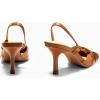 imageCoutgo Womens Slingback Kitten Heels Closed Pointed Toe Pumps DOrsay Wedding Party Dress ShoesBrown