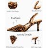 imageCoutgo Womens Slingback Kitten Heels Closed Pointed Toe Pumps DOrsay Wedding Party Dress ShoesLeopard