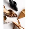 imageCoutgo Womens Slingback Kitten Heels Closed Pointed Toe Pumps DOrsay Wedding Party Dress ShoesLeopard