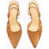 imageCoutgo Womens Slingback Kitten Heels Closed Pointed Toe Pumps DOrsay Wedding Party Dress ShoesLight Brown