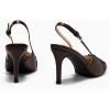 imageCoutgo Womens Slingback Stiletto High Heels Closed Pointed Toe Pumps with Metal Ring Party Dress ShoesChocolate