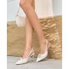 imageCoutgo Womens Slingback Stiletto High Heels Closed Pointed Toe Pumps with Metal Ring Party Dress ShoesWhite