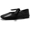 imageCoutgo Womens Mary Jane Flats Bow Square Toe Ballet Flats Dressy Comfortable Slip on Flat ShoesBlack