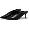 imageCoutgo Womens Pointed Toe Mules High Heels Sandals Slip On Clogs Summer Dress ShoesBlack