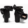 imageCoutgo Womens Chunky Heels Low Heel Ankle Strap DOrsay Pumps Closed Pointed Toe Wedding Bridal ShoesBlack