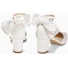 imageCoutgo Womens Chunky Heels Low Heel Ankle Strap DOrsay Pumps Closed Pointed Toe Wedding Bridal ShoesWhite