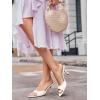 imageCoutgo Womens Heeled Mules Pointed Peep Toe High Heels Slip On Backless Mule Sandals Dress ShoesBeige