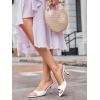 imageCoutgo Womens Heeled Mules Pointed Peep Toe High Heels Slip On Backless Mule Sandals Dress ShoesWhite
