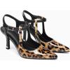 imageCoutgo Womens High Heels Pointed Toe Ankle Strap Pumps Patent Leather Sexy Stiletto Office Wedding Dress ShoesLeopard