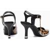 imageCoutgo Womens High Heels Pointed Toe Ankle Strap Pumps Patent Leather Sexy Stiletto Office Wedding Dress ShoesLeopard