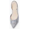 imageCoutgo Womens Slingback Heels Kitten Heel Pumps Dress Shoes Sling Back Closed Pointed Toe Suede Wedding Party SandalsGrey