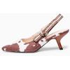 imageCoutgo Womens Slingback Kitten Heels Closed Pointed Toe Bowknot Knitted Slip On Work Pumps Dress ShoesLight Brown