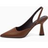 imageCoutgo Womens Slingback Stiletto High Heels Closed Pointed Toe Pumps DOrsay Sexy Office Dress ShoesBrown