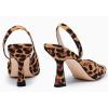 imageCoutgo Womens Slingback Stiletto High Heels Closed Pointed Toe Pumps DOrsay Sexy Office Dress ShoesLeopardsuede