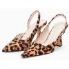 imageCoutgo Womens Slingback Stiletto High Heels Closed Pointed Toe Pumps DOrsay Sexy Office Dress ShoesLeopardsuede