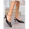 imageCoutgo Womens Slingback Stiletto High Heels Closed Pointed Toe Pumps DOrsay Sexy Office Dress ShoesPolish Black