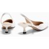 imageCoutgo Womens Slingback Stiletto High Heels Closed Pointed Toe Pumps DOrsay Sexy Office Dress ShoesPolish White